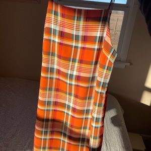 MONKI Dress Orange Plaid (US 10/EU 40)